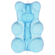 17x11mm Teddy Bear Bead - vertical hole - Light Blue x1|raw }}