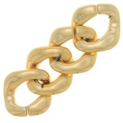31x29mm Square twisted acrylic link - Gold Tone x1|raw }}