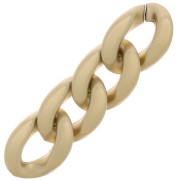 28x20mm Oval Twisted Plastic Link - Matt Gold x1