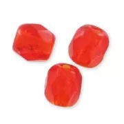 Fire Polished faceted round beads 2 mm Siam x50