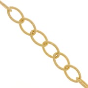 17.9mm Aluminium cable mesh chain - open links - Fine Gold Plated x50cm|raw }}