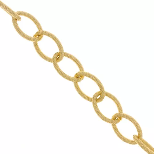 17.9mm Aluminium cable mesh chain - open links - Fine Gold Plated x50cm