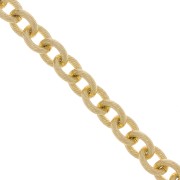 16.9mm Aluminium cable mesh chain - open links - Gold Tone x50cm