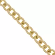 16.9mm Aluminium cable mesh chain - open links - Gold Tone x50cm
