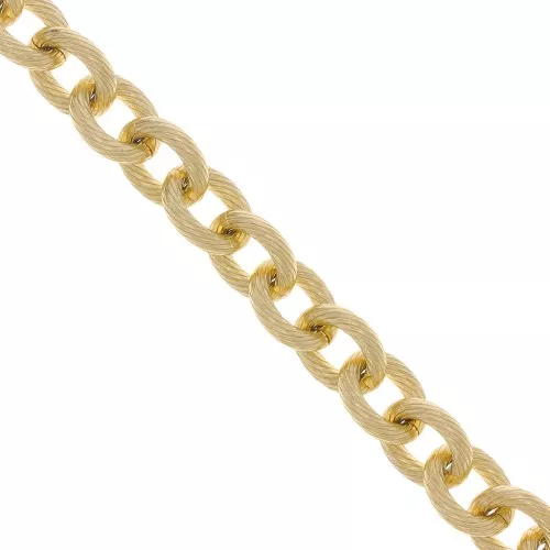 16.9mm Aluminium cable mesh chain - open links - Gold Tone x50cm