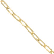 10.3mm Aluminium Rectangle mesh chain - open links - Gold Tone x1m|raw }}
