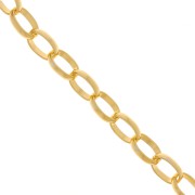 15mm Aluminium Jaseron oval mesh chain - open links - Gold Tone x50cmcm|raw }}