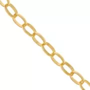 15mm Aluminium oval Belcher chain - open links - Gold Tone x50cmcm