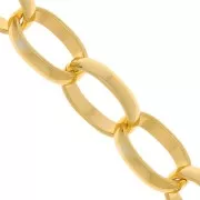 15mm Aluminium Jaseron oval mesh chain - open links - Gold Tone x50cmcm