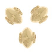 4x5mm Flattened bicones - Fine Gold plated x6