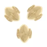 4x5mm Flattened bicones - Fine Gold plated x6