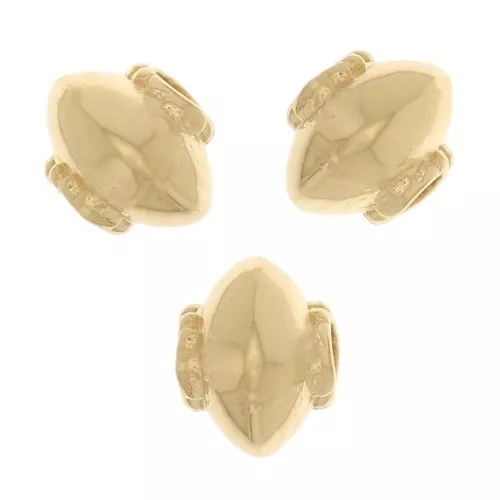 4x5mm Flattened bicones - Fine Gold plated x6