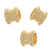 3x4mm Mini tube beads - Fine Gold Plated x6|raw }}