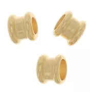 3x4mm Mini tube beads - Fine Gold Plated x6