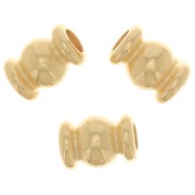 5x3mm Curved tube beads - Fine Gold plated x5|raw }}