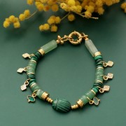 5x3mm Curved tube beads - Fine Gold plated x5