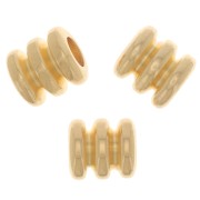 5x5mm Worked tube beads - Fine Gold Plated x5