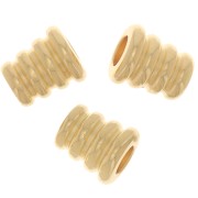 5.5x5mm Worked cone beads - Fine Gold Plated x5|raw }}