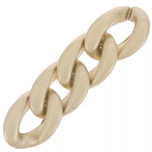 23x16mm Oval Twisted Plastic Link - Matt Gold x1
