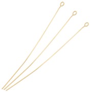 70x0.7mm 304L Stainless steel eye pins - Gold Tone x6|raw }}