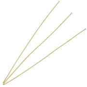 70x0.7mm 304 Stainless Steel Head Pins - Gold Tone x6
