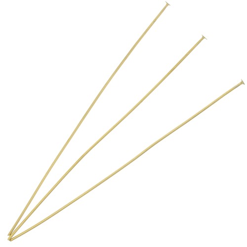 70x0.7mm 304 Stainless Steel Head Pins - Gold Tone x6