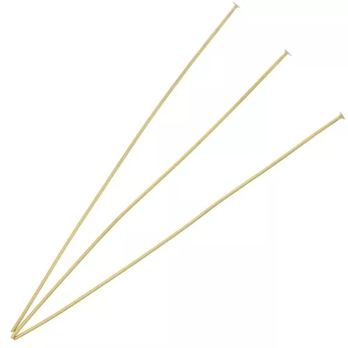 70x0.7mm 304 Stainless Steel Head Pins - Gold Tone x6