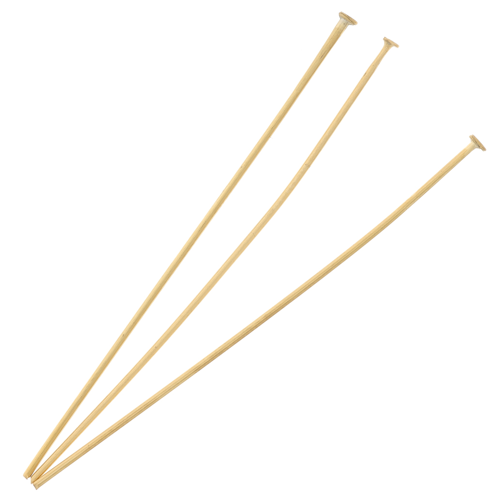 50x0.7mm 304 Stainless Steel Head Pins - Gold Tone x6
