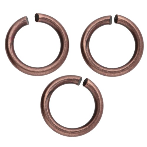 Jumprings open  7x1mm Old copper tone x50