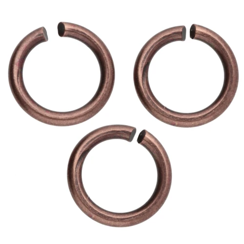 Jumprings open 7x1mm Old copper tone x50