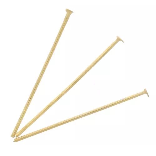 Flat head nails 25x0.7 mm - 304L Gold-plated stainless steel x6