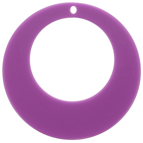 50mm Acrylic Hollow Circle Pendant - Plum x1