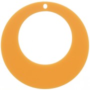 50mm Acrylic Hollow Circle Pendant - Mustard x1|raw }}