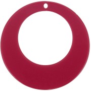 50mm Acrylic Hollow Circle Pendant - Red x1|raw }}