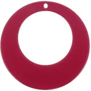 50mm Acrylic Hollow Circle Pendant - Red x1