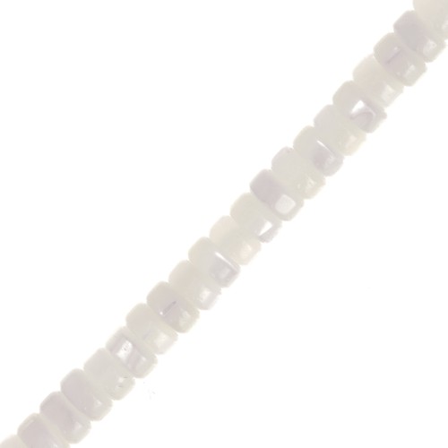 4x2mm Heishi Mother of Pearl Round Beads - Natural x39cm
