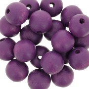 Wooden round beads 10mm Plum x10