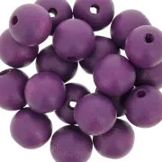 Wooden round beads 10mm Plum x10