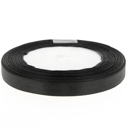 10mm Satin Tape - Black x20m