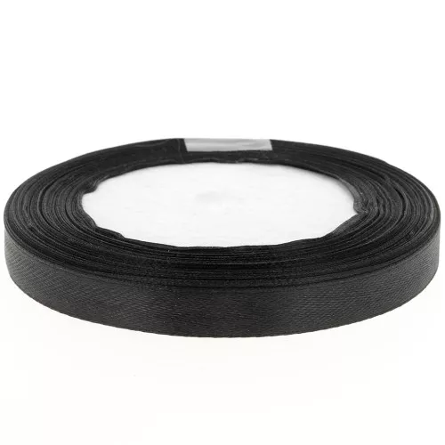 10mm Satin Tape - Black x20m