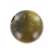 Wooden round beads 10mm Olive x10