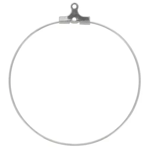 40mm 304L Stainless Steel Hoop Earrings to decorate x2