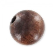 Wooden round beads 10mm brown  x10