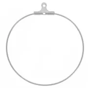 35mm 304 Stainless Steel Hoop Earrings to decorate x2