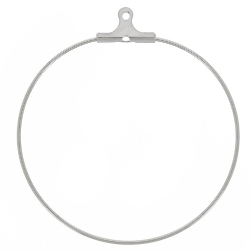 35mm 304 Stainless Steel Hoop Earrings to decorate x2