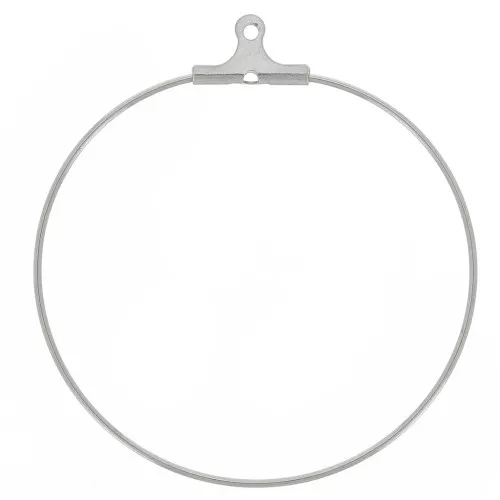 35mm 304 Stainless Steel Hoop Earrings to decorate x2