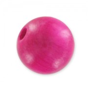 Wooden round beads 10mm Fuchsia x10|raw }}