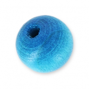 Wooden round beads 10mm Turquoise x10