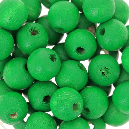 Wooden round beads 8mm green x20