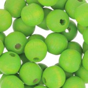 Wooden round beads 8mm green x20